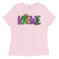 Bubblegum Pink mardi gras krewe Ladies Tee - MaliasSmallBusiness