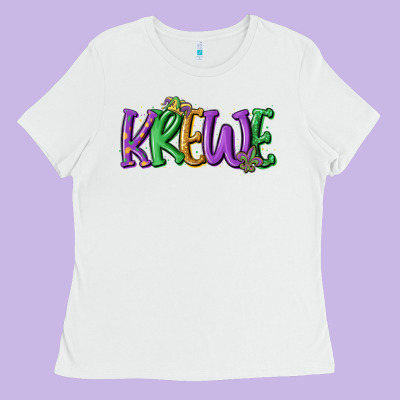 Mardi Gras Krewe Ladies Tee Designed By Maliassmallbusiness