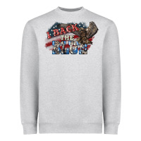 Heather Grey I back to blue Eagle 4th of july Heavyweight Sweatshirt - HowdyJamesFarm