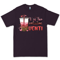 Plum v is for valentine venti Premium Tee - MaliasSmallBusiness