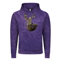 Cloud Purple white tailed buck deer head Vintage Hoodie - LillyAllenDesigns