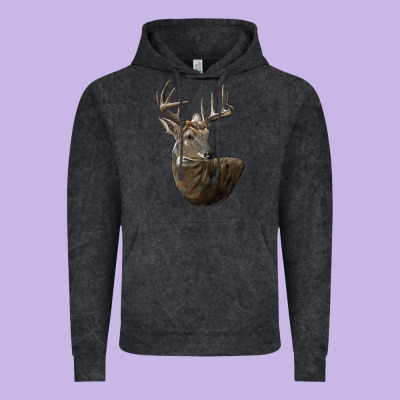 White Tailed Buck Deer Head Vintage Hoodie Designed By Lillyallendesigns