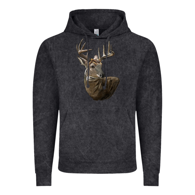 White Tailed Buck Deer Head Vintage Hoodie by LillyAllenDesigns | Teevron