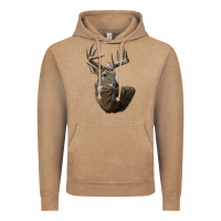 Vintage Coffee white tailed buck deer head Vintage Hoodie - LillyAllenDesigns