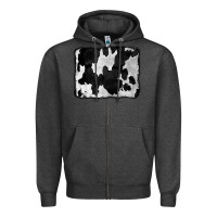 Charcoal Heather Cowhide Zipper Hoodie - CowCowDesign