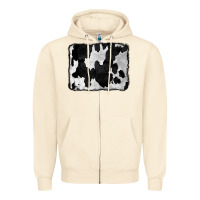 Sandshell Cowhide Zipper Hoodie - CowCowDesign