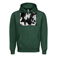 Sports Green Cowhide Zipper Hoodie - CowCowDesign