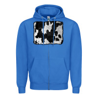 True Royal Cowhide Zipper Hoodie - CowCowDesign