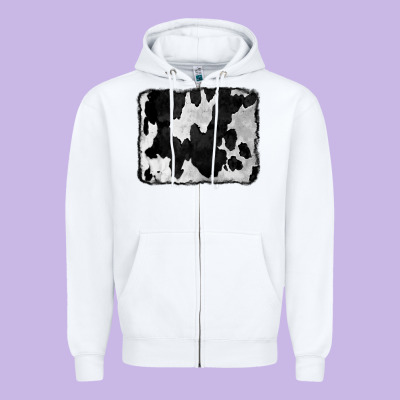 Cowhide Zipper Hoodie Designed By Cowcowdesign