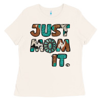 Bone just mom it cowhide turquoise Ladies Tee - Jasminsmagicworld