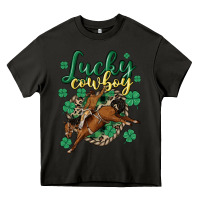 Asphalt lucky cowboy Heavy Core Tee - MaliasSmallBusiness
