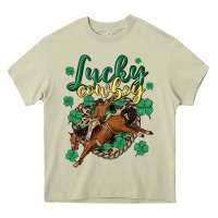 Mossy lucky cowboy Heavy Core Tee - MaliasSmallBusiness