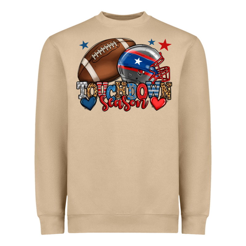 Touchdown Season American Football 4th Of July Heavyweight Sweatshirt by HowdyJamesFarm | Teevron
