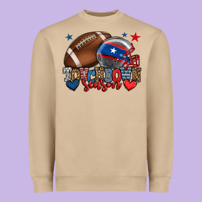 Touchdown Season American Football 4th Of July Heavyweight Sweatshirt Designed By Howdyjamesfarm