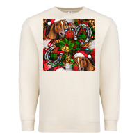 Sandshell christmas horse leopard Premium Sweatshirt - FaDigitalArtStudio