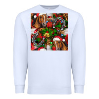 White christmas horse leopard Premium Sweatshirt - FaDigitalArtStudio