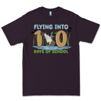 Plum flying into 100 days of school Premium Tee - MaliasSmallBusiness