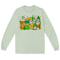 Matcha st patricks day gnomes coffee cups Long Sleeve Tee - Jasminsmagicworld