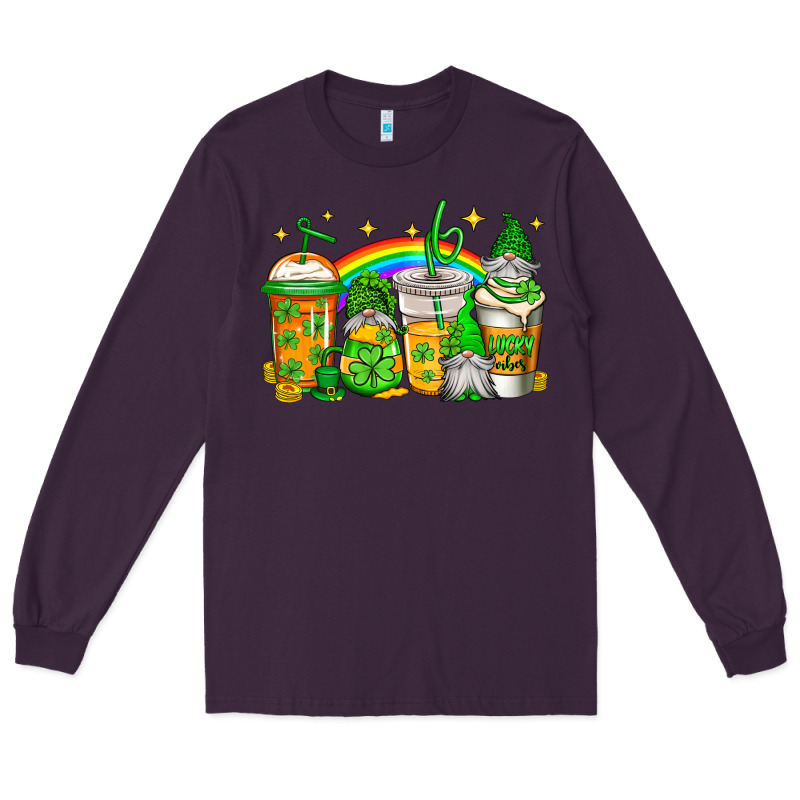 St Patricks Day Gnomes Coffee Cups Long Sleeve Tee by Jasminsmagicworld | Teevron