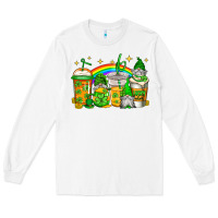 White st patricks day gnomes coffee cups Long Sleeve Tee - Jasminsmagicworld
