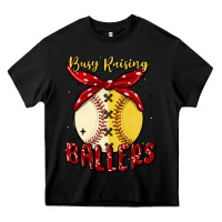 Black busy raising ballers malia Heavy Core Tee - MaliasSmallBusiness