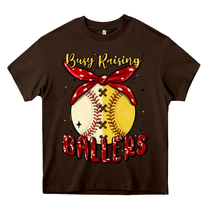 Busy Raising Ballers Malia Heavy Core Tee by MaliasSmallBusiness | Teevron