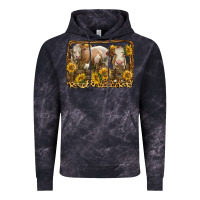 Cloud Black simmental bull and heifer with sunflowers Vintage Hoodie - LillyAllenDesigns