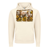 Vintage Artic simmental bull and heifer with sunflowers Vintage Hoodie - LillyAllenDesigns