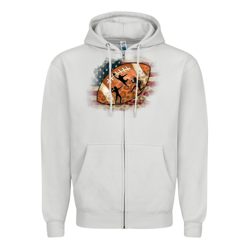 American Football Flag Players Zipper Hoodie by CowCowDesign | Teevron