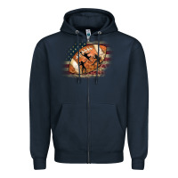 Navy American Football Flag Players Zipper Hoodie - CowCowDesign