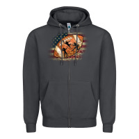 Smoke American Football Flag Players Zipper Hoodie - CowCowDesign
