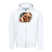 White American Football Flag Players Zipper Hoodie - CowCowDesign