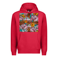 Cardinal Western Landrace Pig With Sunflowers Seamless Premium Hoodie - FaDigitalArtStudio