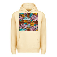 Pina Colada Western Landrace Pig With Sunflowers Seamless Premium Hoodie - FaDigitalArtStudio