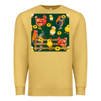 Antique Gold farm life seamless pattern Premium Sweatshirt - FaDigitalArtStudio