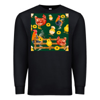Black farm life seamless pattern Premium Sweatshirt - FaDigitalArtStudio
