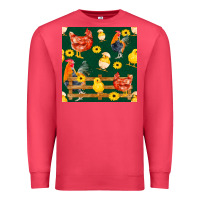 Cardinal farm life seamless pattern Premium Sweatshirt - FaDigitalArtStudio
