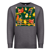Charcoal Heather farm life seamless pattern Premium Sweatshirt - FaDigitalArtStudio