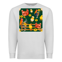 Dove Grey farm life seamless pattern Premium Sweatshirt - FaDigitalArtStudio