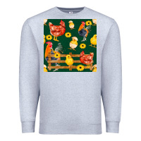 Heather Grey farm life seamless pattern Premium Sweatshirt - FaDigitalArtStudio
