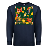 Navy farm life seamless pattern Premium Sweatshirt - FaDigitalArtStudio