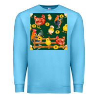 Ocean Blue farm life seamless pattern Premium Sweatshirt - FaDigitalArtStudio