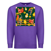 Purple farm life seamless pattern Premium Sweatshirt - FaDigitalArtStudio