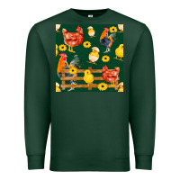 Sports Green farm life seamless pattern Premium Sweatshirt - FaDigitalArtStudio