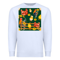 White farm life seamless pattern Premium Sweatshirt - FaDigitalArtStudio