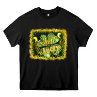 Black just lucky Heavy Core Tee - AdoDesignShop