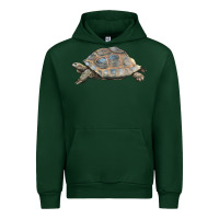 Forest Green Tortoise Illustrations Urban Hoodie - LillyAllenDesigns