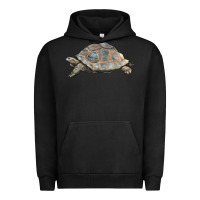 Pigment Black Tortoise Illustrations Urban Hoodie - LillyAllenDesigns