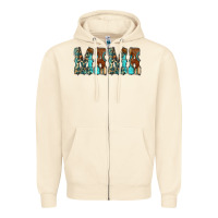 Sandshell Mama Turquoise Tooled Zipper Hoodie - CowCowDesign