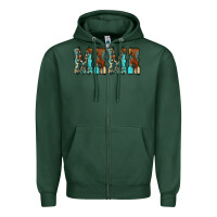 Sports Green Mama Turquoise Tooled Zipper Hoodie - CowCowDesign